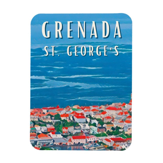 The tropical beauty of Granada in Saint George's Magnet (Vertical)