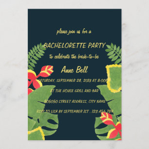 The Tropical Garden Bachelorette Party Invitation