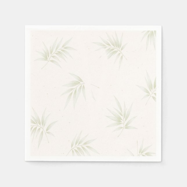 The Tropical Imperial Bamboo Garden Wedding  Napkin (Front)
