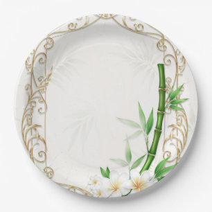 The Tropical Imperial Bamboo Garden Wedding  Paper Plate