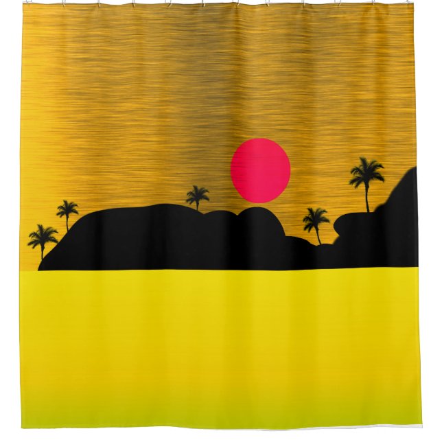 The Tropical Island Shower Curtain (Front)