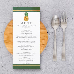 The Tropical Pineapple Wedding Collection - Menu