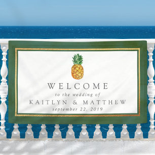 The Tropical Pineapple Wedding Collection Welcome Banner