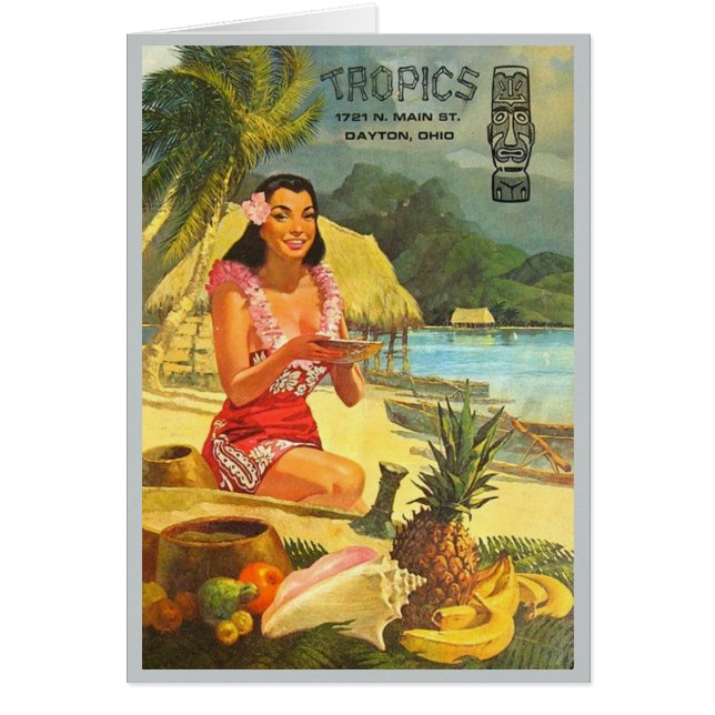 The Tropics classic Tiki menu (Front)