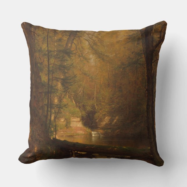 The Trout Pool (1870) Artwork - Throw Pillow (Front)