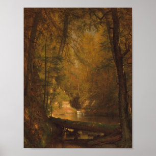 The Trout Pool (1870) - Worthington Whittredge   Poster