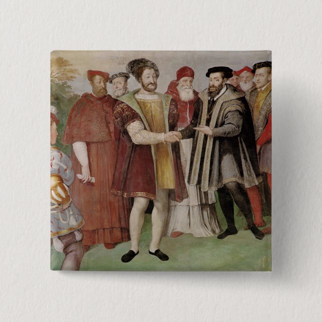 The Truce of Nice 15 Cm Square Badge (Front)