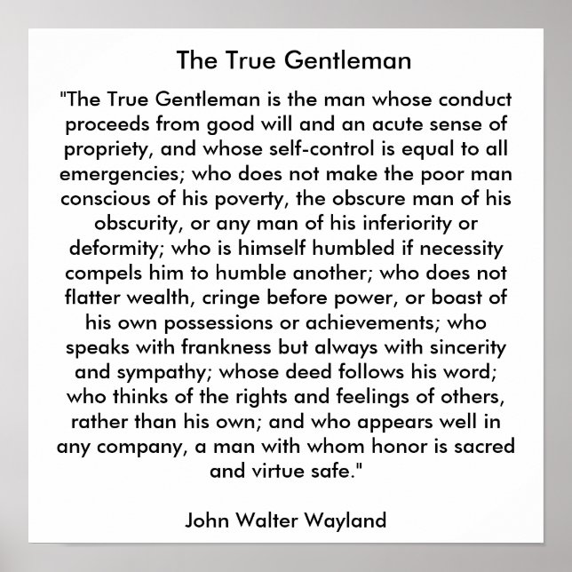 The True Gentleman Poster (Front)