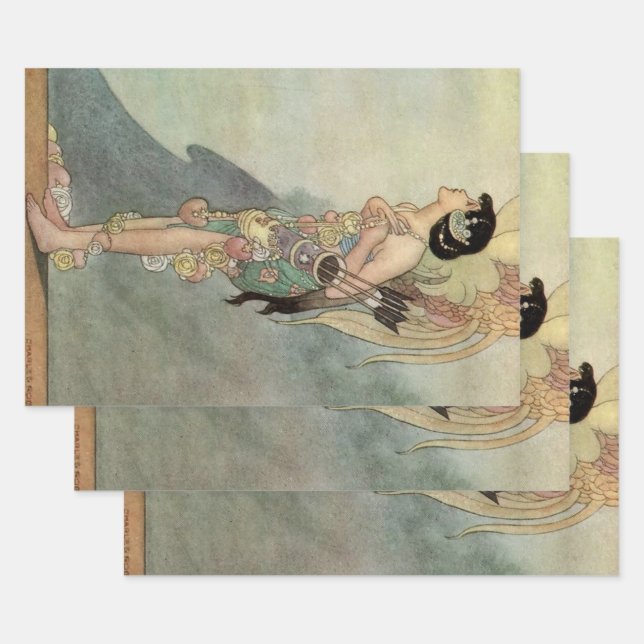 “The True Lover” by Charles Robinson Wrapping Paper Sheet (Set)