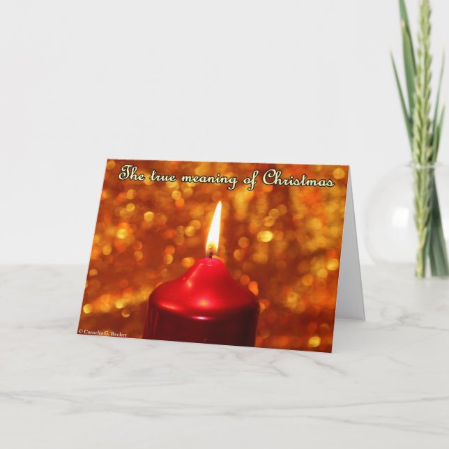 The true meaning of Christmas Holiday Card (Front)