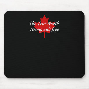 The True North Strong And Free Sticker Mouse Pad
