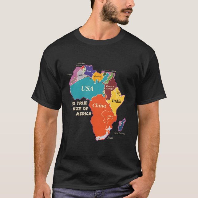 The True Size Of Africa T-Shirt (Front)