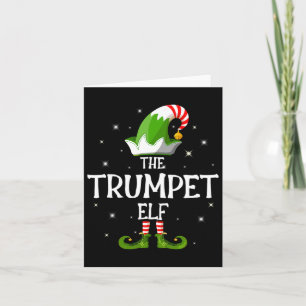 The Trumpet Elf Family Matching Group Christmas  Card