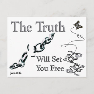 The Truth Will Set You Free Bible Verse Postcard