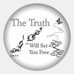 The Truth Will Set You Free Classic Round Sticker