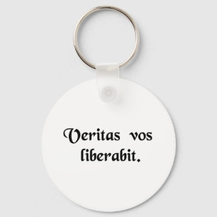 The truth will set you free. key ring