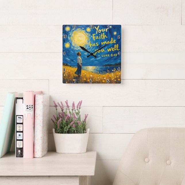 The Truth will set you free Square Wall Clock (Reading Room)