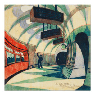 The Tube Station - Cyril Edward Power Poster