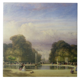 The Tuileries Gardens, with the Arc de Triomphe in Tile