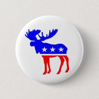 The Tuke Party Moose 6 Cm Round Badge