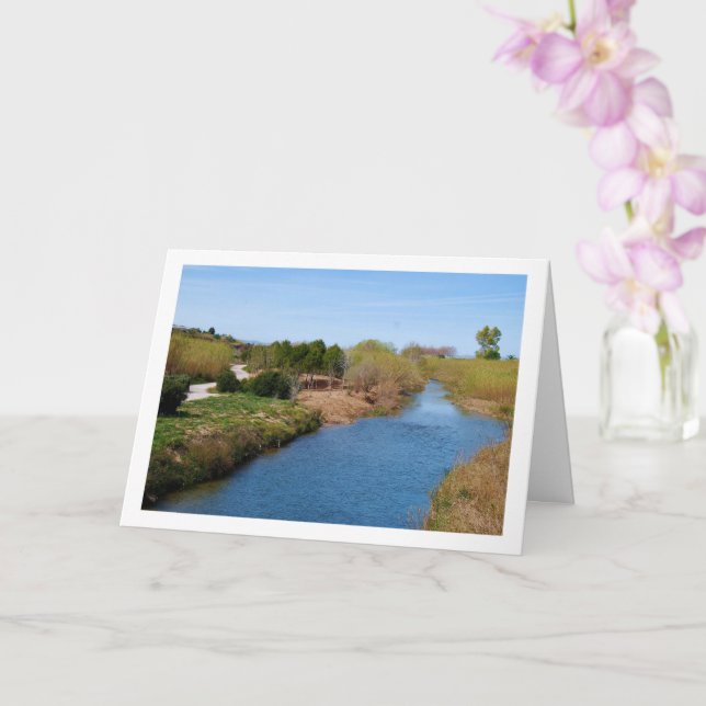 The Turia River at Riba-roja de Túria, Spain Card (Orchid)