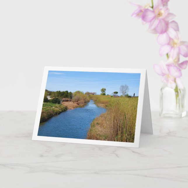 The Turia River at Riba-roja de Túria, Spain Card (Orchid)