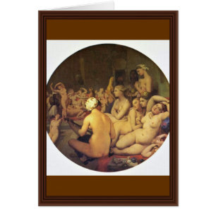 The Turkish Bath (Tondo) By Ingres Jean Auguste Do