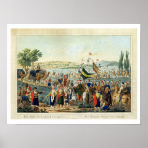 The Turkish troops on campaign (engraving) Poster