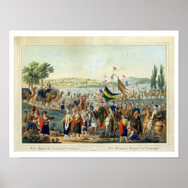 The Turkish troops on campaign (engraving) Poster (Front)