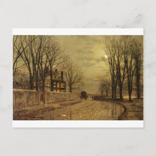 The Turn of the Road by John Atkinson Grimshaw Postcard