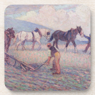 The Turn-Rice Plough, c.1909 (oil on canvas) Coaster