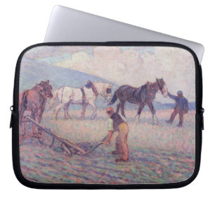 The Turn-Rice Plough, c.1909 (oil on canvas) Laptop Sleeve