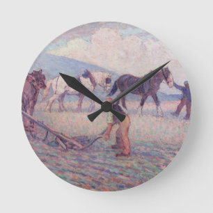 The Turn-Rice Plough, c.1909 (oil on canvas) Round Clock