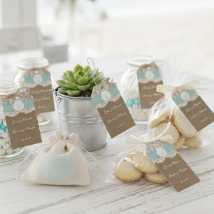 The Turquoise Sand Dollar Beach Wedding Collection Gift Tags