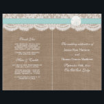 The Turquoise Sand Dollar Wedding Collection<br><div class="desc">The turquoise sand dollar beach wedding collection is a stunning design featuring a lovely rustic burlap effect background with a romantic vintage white lace effect trim finished with a stunning sand dollar and turquoise ribbon. These programs can be personalised for your special occasion and would make the perfect template for...</div>