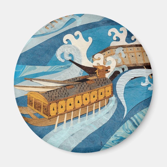The Turtle Ship Battle Magnet (Front)
