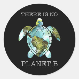 The Turtle There Is No Planet B Earth Day 2022 Classic Round Sticker