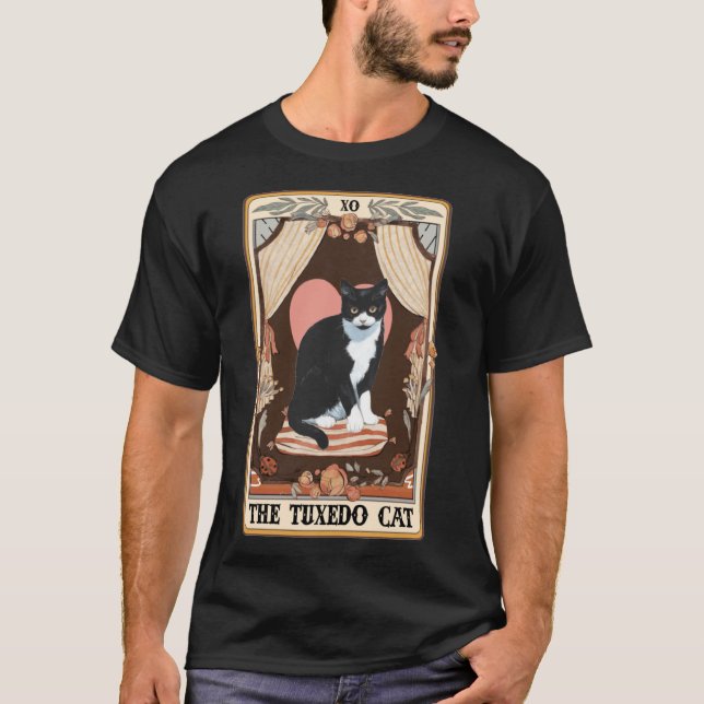 The Tuxedo Cat Tarot Card Tuxedo Cat Tuxedo Mum Ca T-Shirt (Front)