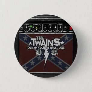 The TWAINS Dixie Amp Button! 6 Cm Round Badge