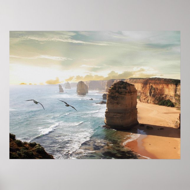 The Twelve Apostles beach view Australia Poster (Front)
