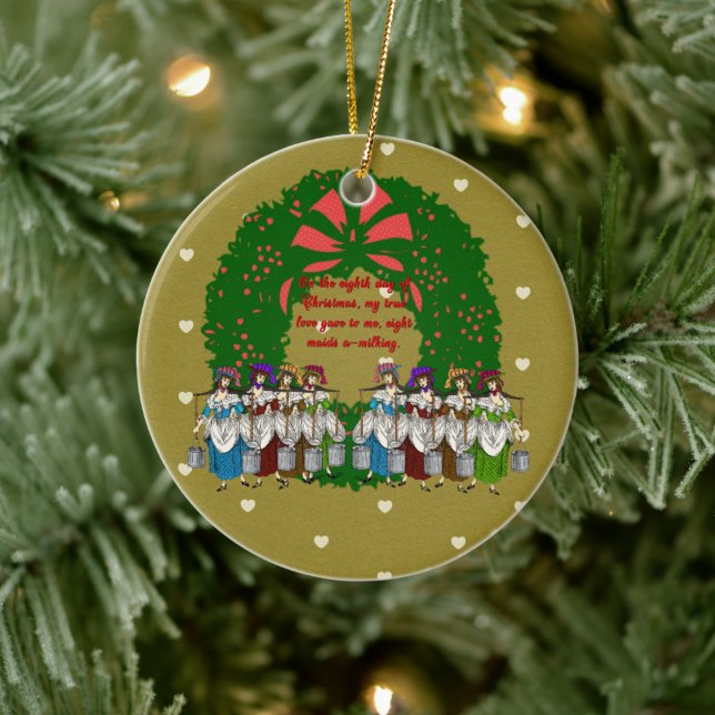 The Twelve Days of Christmas Collection: Day Eight Ceramic Ornament (Tree)