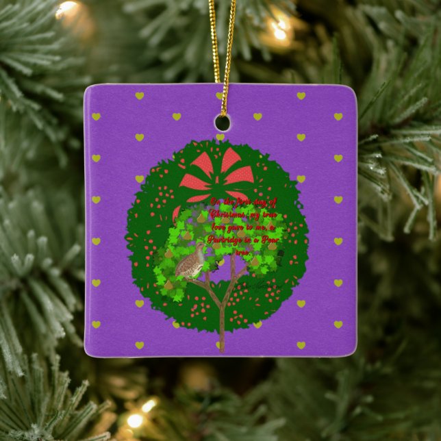 The Twelve Days of Christmas Collection: Day One Ceramic Ornament (Tree)