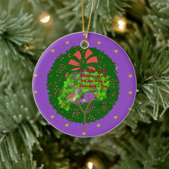 The Twelve Days of Christmas Collection: Day One Ceramic Tree Decoration (Tree)