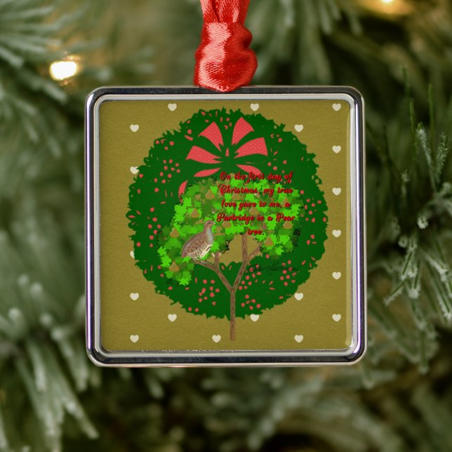 The Twelve Days of Christmas Collection: Day One Metal Tree Decoration (Tree)