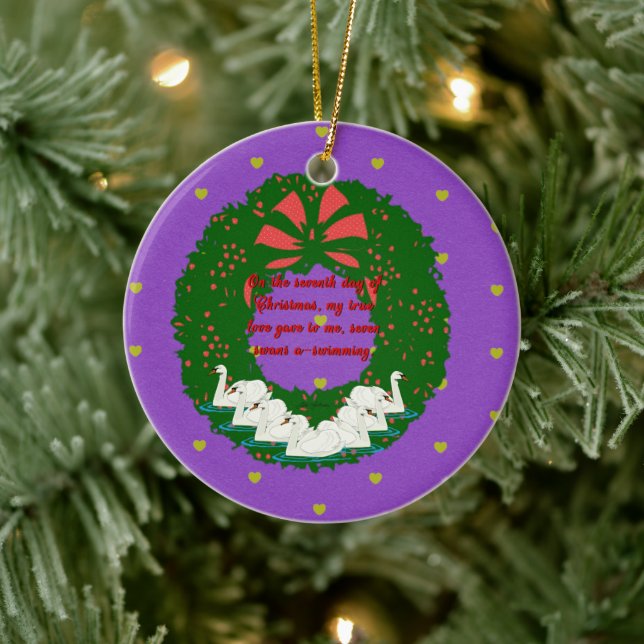 The Twelve Days of Christmas Collection: Day Seven Ceramic Tree Decoration (Tree)