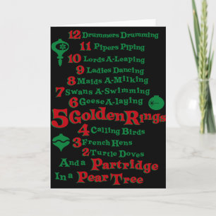 The Twelve Days Of Christmas Holiday Card