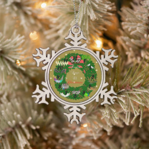 The Twelve Days of Christmas Snowflake Pewter Christmas Ornament