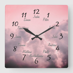 The Twelve Disciples of Jesus Square Wall Clock