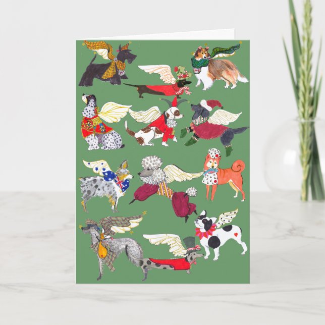 The Twelve Dogs of Christmas Holiday Card (Front)