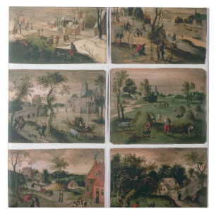 The Twelve Months of the Year: January, February, Ceramic Tile
